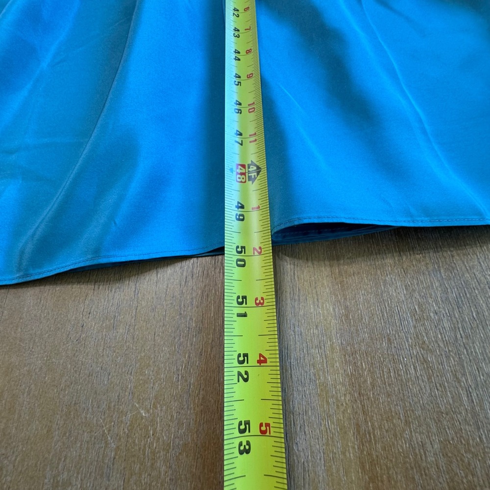 Eileen Fisher Silk Sleeveless Tiered Maxi Dress Teal Blue Size Xl‎ - Picture 8 of 13